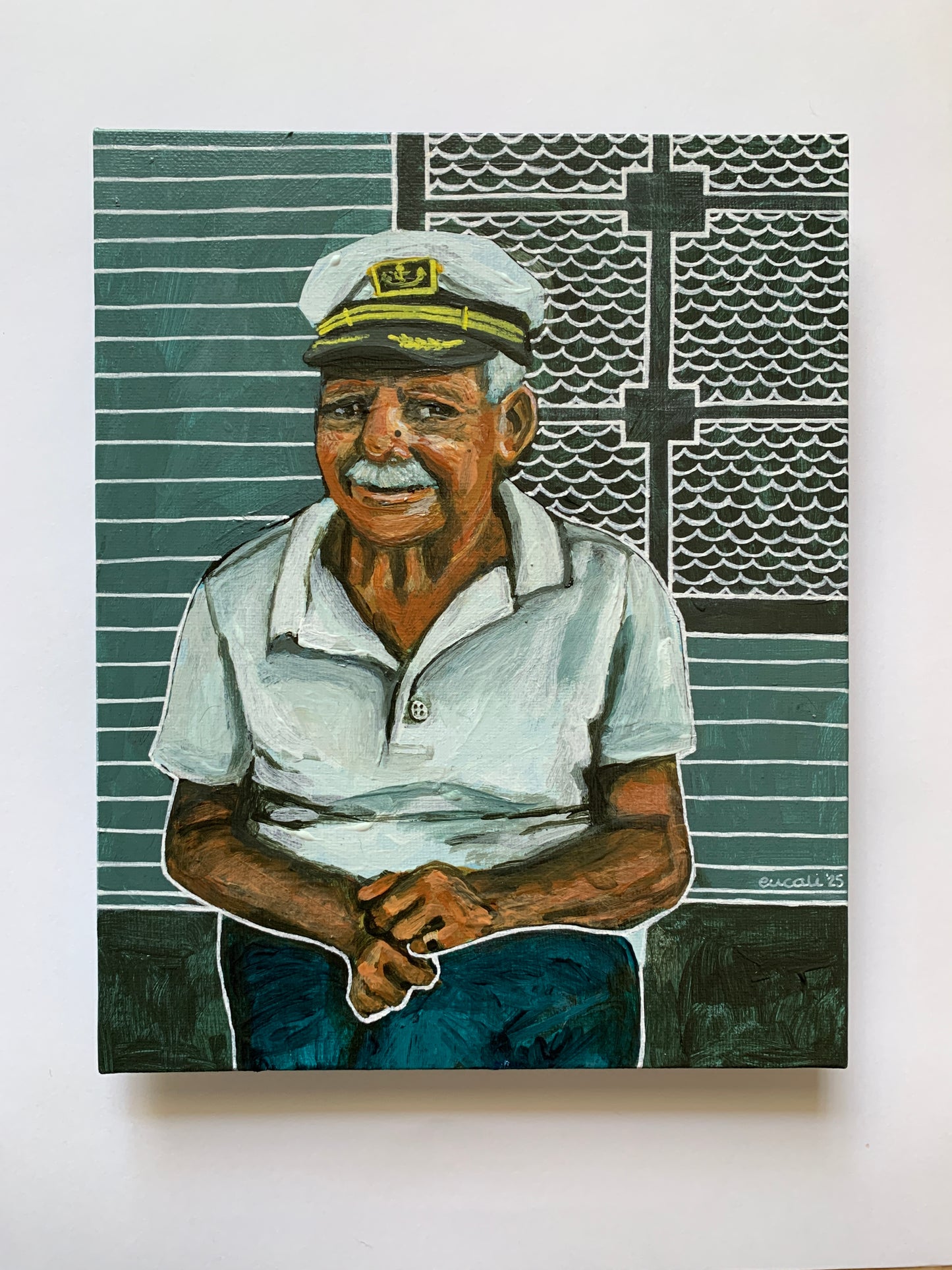 Old man, came inside a moment, 2025