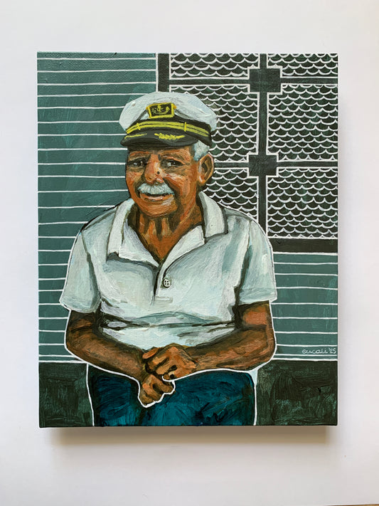 Old man, came inside a moment, 2025