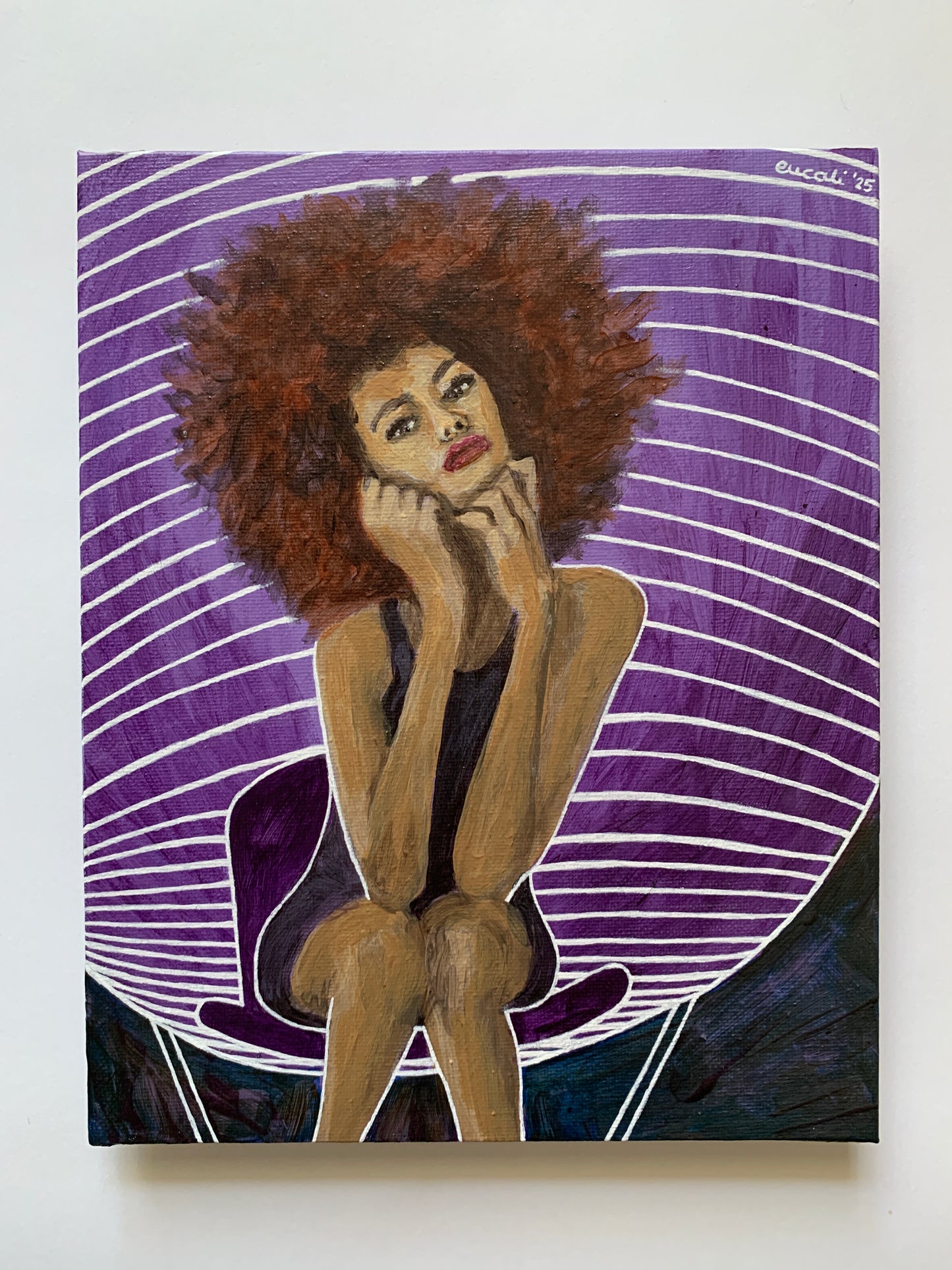 Seated woman, waiting, 2025