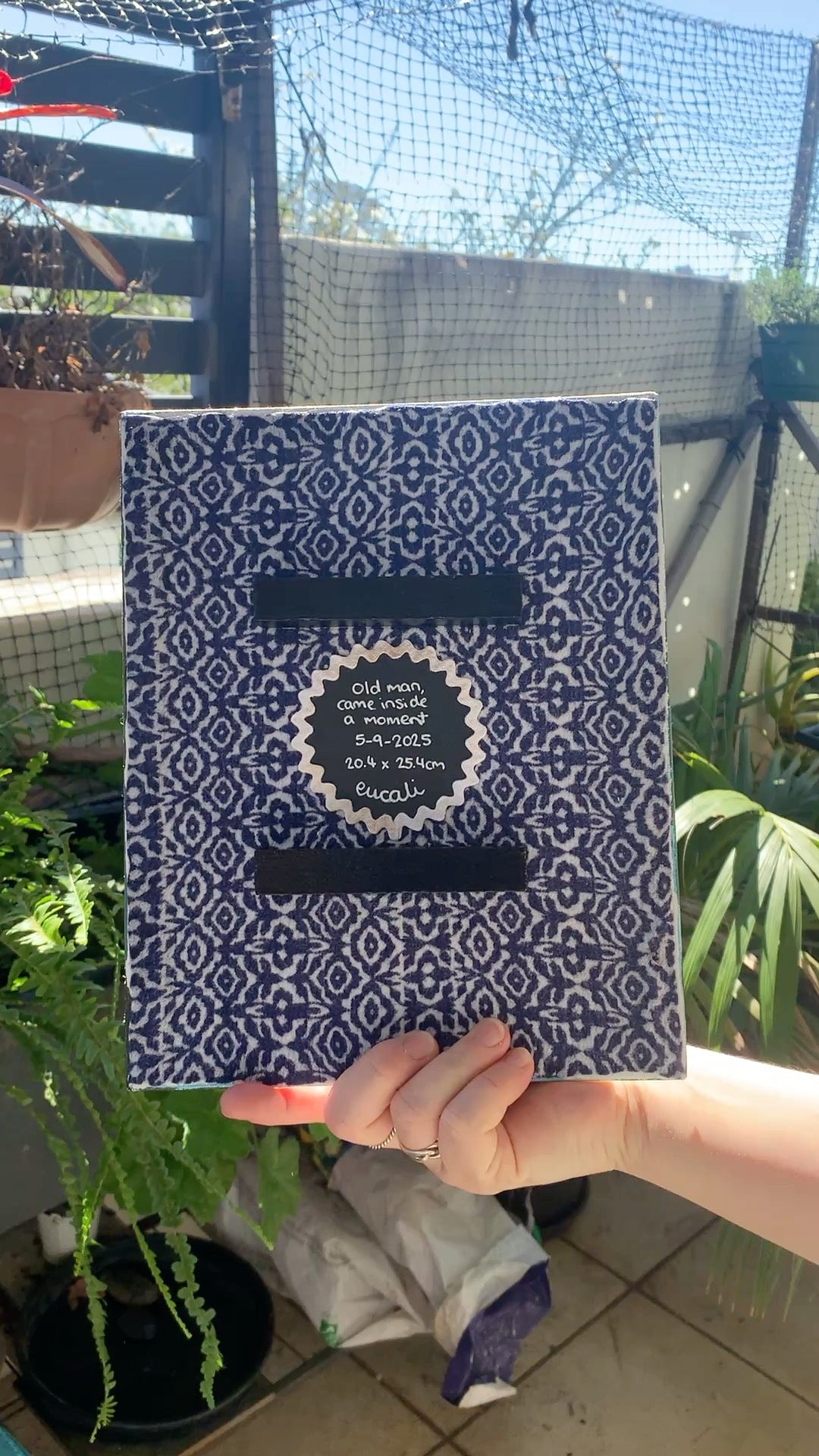 Old man, came inside a moment, 2025