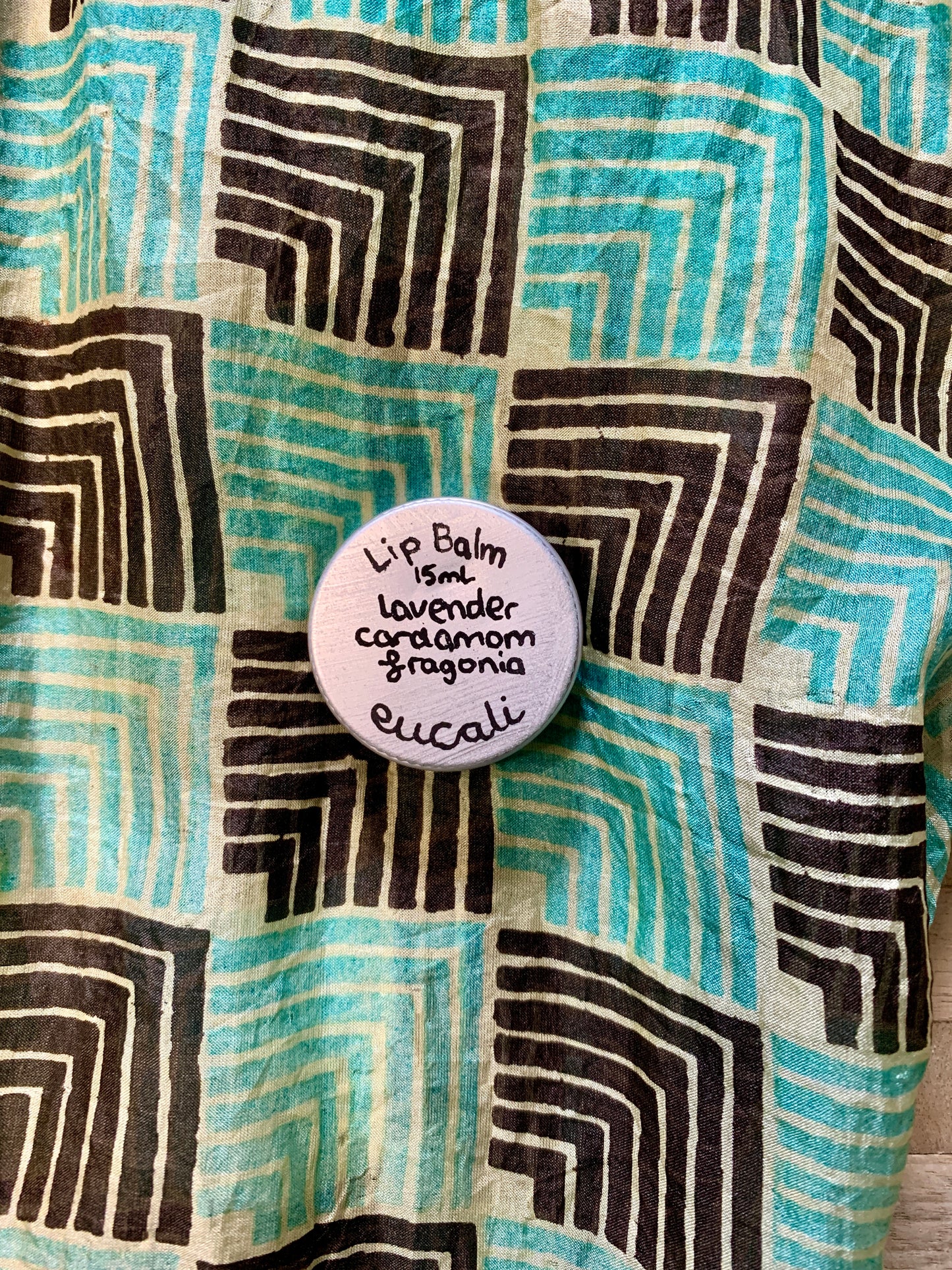 Eucali Lip Balm (lavender, cardamom, fragonia)